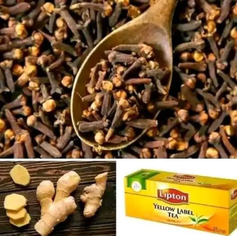 You see Lipton tea, cloves, and ginger?