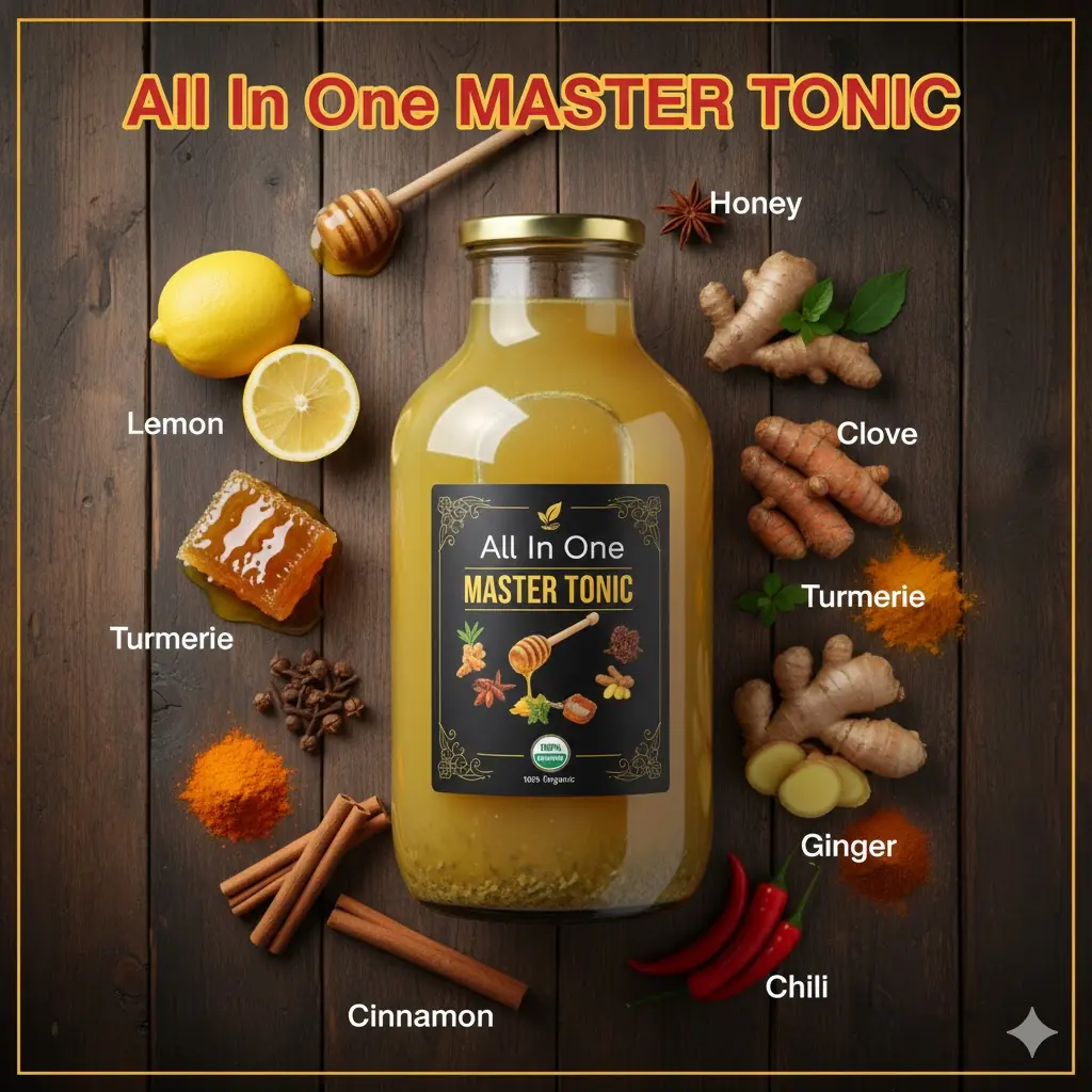 Master Tonic: A Powerful Natural Drink for Immune Strength and Vitality 🌿🍋