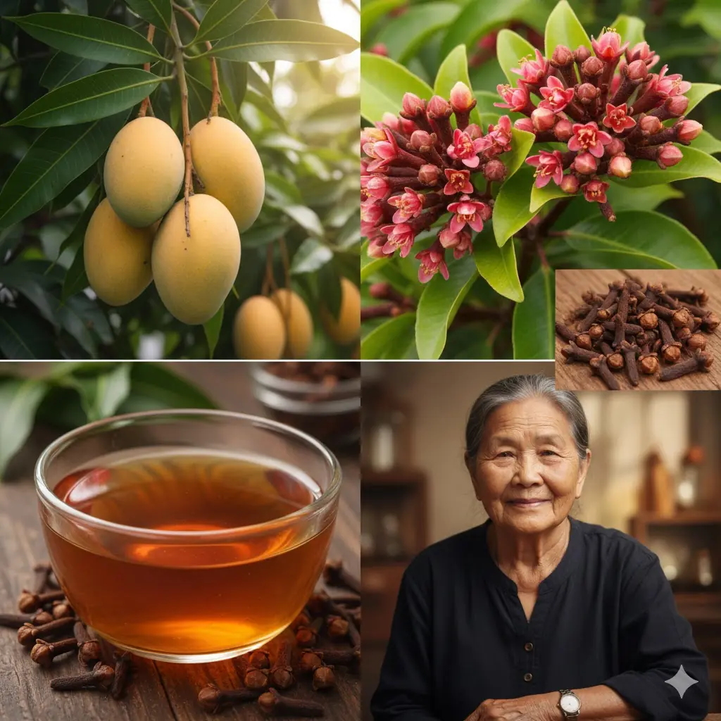 🌿 A Simple Tea for Senior Wellness: Mango Leaves & Cloves 🍵