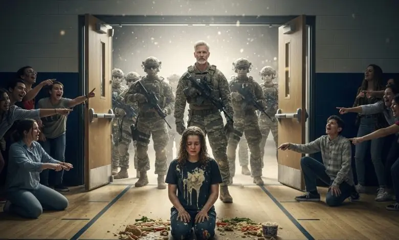 They Threw Trash at the Orphan Girl in the Gym. Then Her Father Walked In, and Nobody Laughed Again.