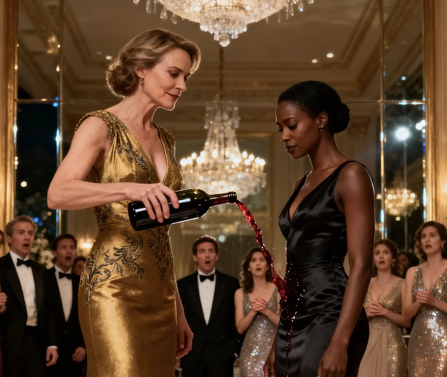 VIP Poured Wine on a Woman - Seconds Later She Took Down Their Power Circle