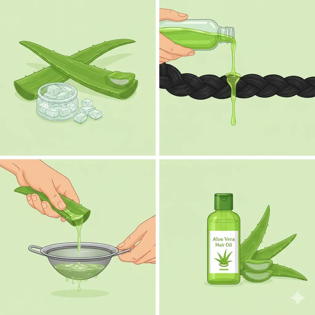 How to Make Aloe Vera Oil for Healthier, Stronger-Looking Hair