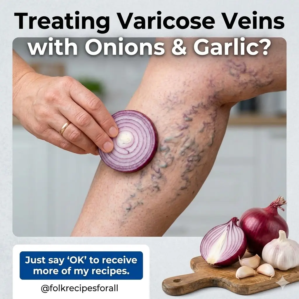 Home Remedies for Varicose Veins with Onion, Garlic, and Apple Cider Vinegar