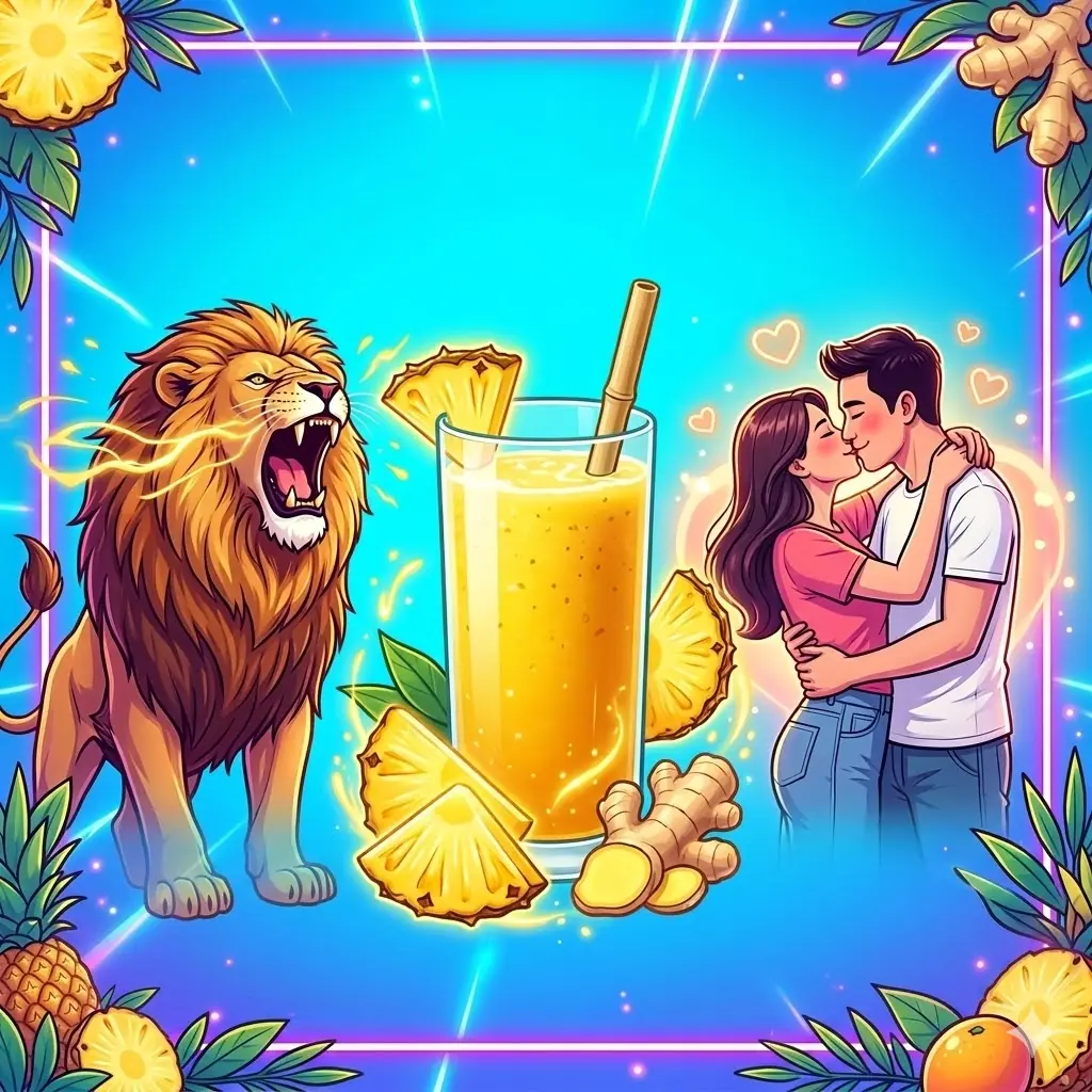 Men’s Vitality Booster: A Bold, Natural Ginger & Pineapple Health Shot