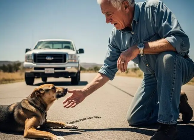 On a Scorching Summer Afternoon, an Elderly Man Stopped for a Dog Everyone Else Ignored