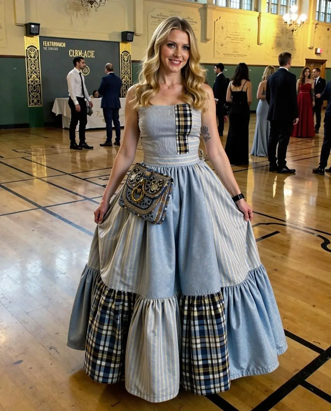 I Sewed a Dress From My Dad's Shirts for Prom in His Honor – My Classmates Laughed Until the Principal Took the Mic and the Room Fell Silent