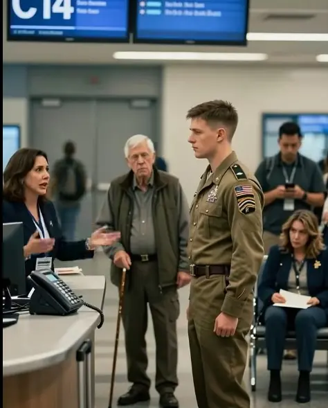 A gate agent mocked a silent soldier—eight minutes later, a call from Washington exposed her biggest mistake.