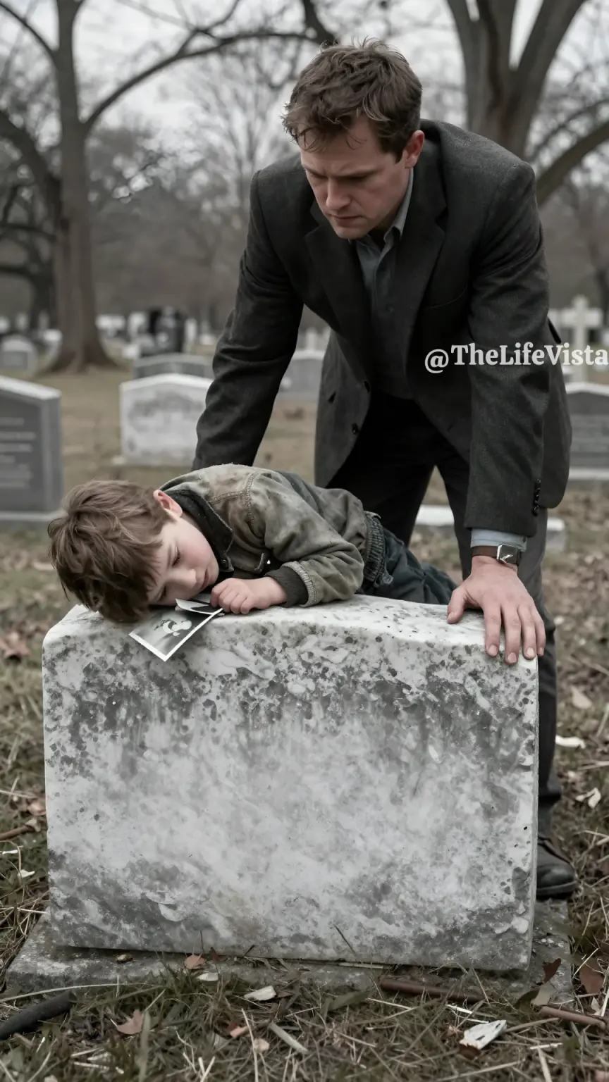 A Widower Visits His Wife’s Grave Every Year on the Same Date — This Time, a Barefoot Child Is Sleeping on It