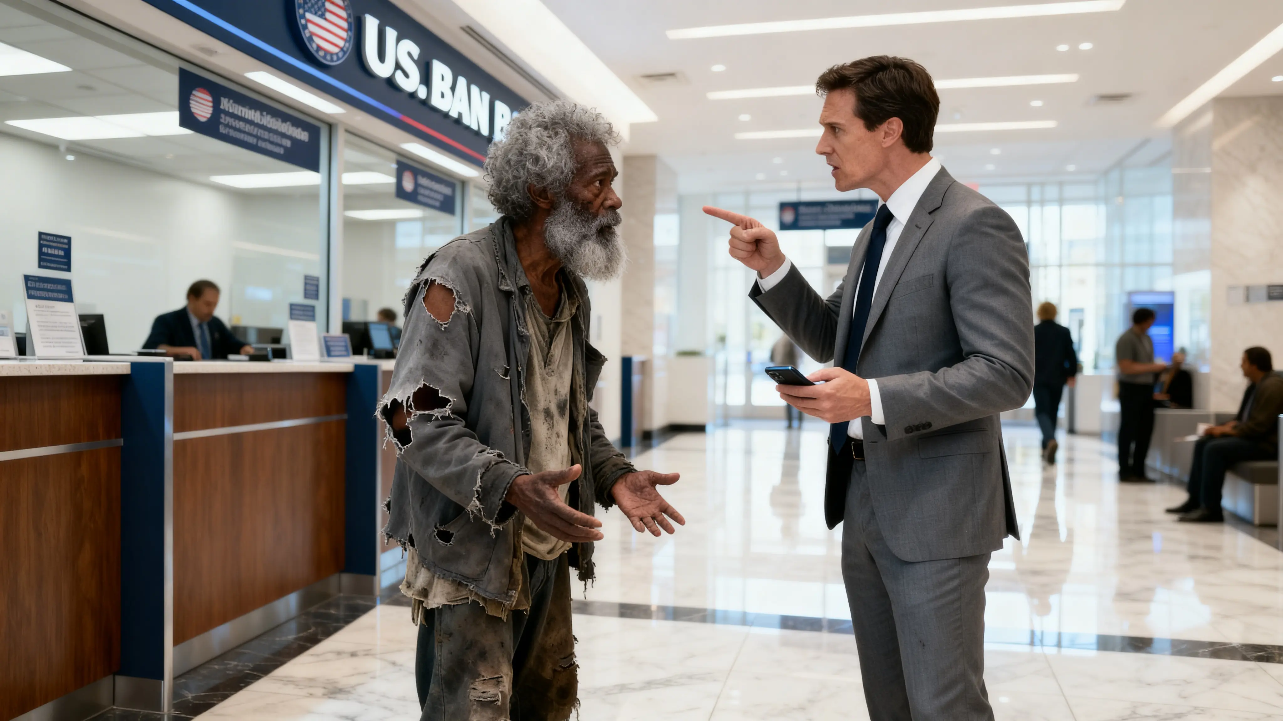 The Young Man Behaved Disrespectfully - Because He Didn't Understand The Value Of The Documents The Older Man Was Holding.