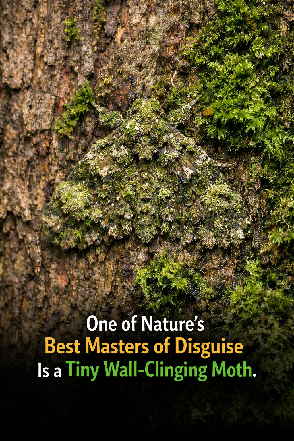 At First It Looks Like Mold on the Wall… But It’s Actually a Rare Moth