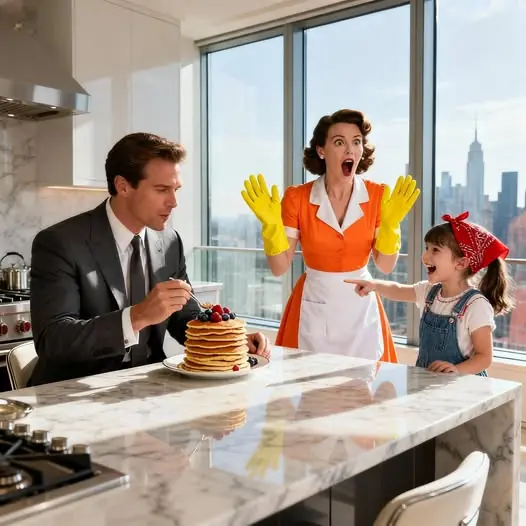 “Can I have coffee with you?” The maid’s daughter asked the billionaire—His response was truly surprising!