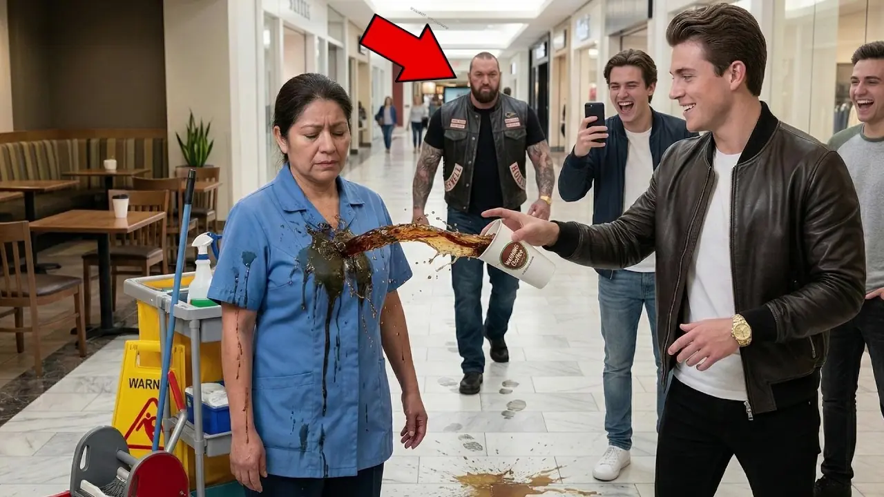 A Rich Boy Humiliated a Poor Janitor in Public — Then a Hells Angel Walked In!