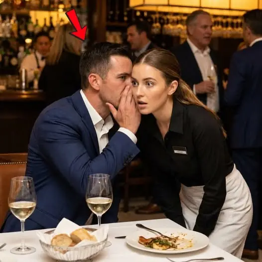 The waitress was having lunch alone… until the millionaire appeared and whispered, “Pretend you’re my wife.”