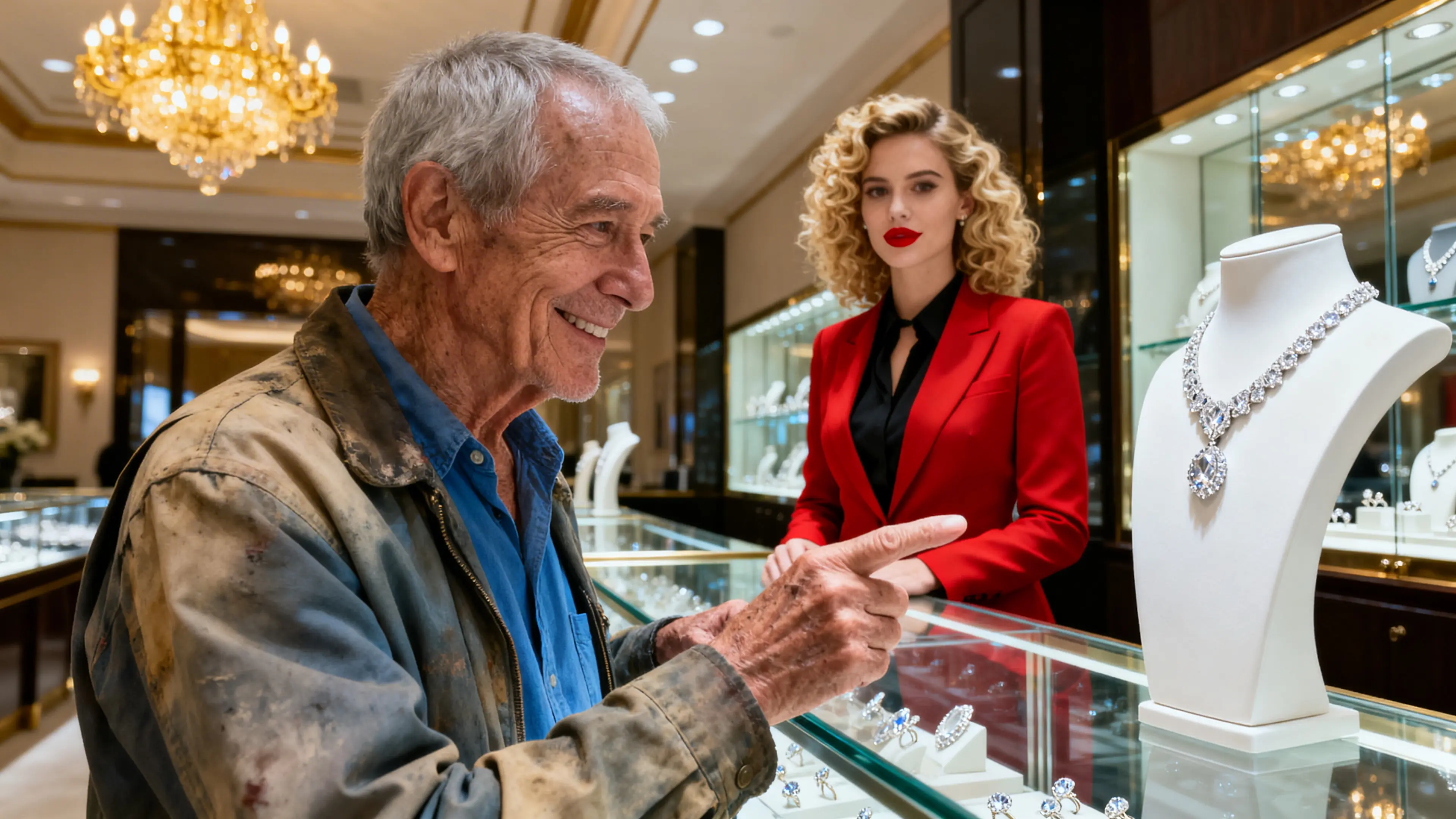 They Thought He Didn't Have Enough Money To Buy The Necklace — Until He Came Back The Next Morning