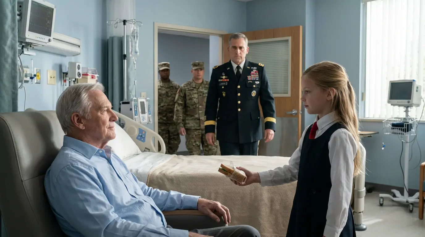 Maid’s Daughter Helped an Old Man Every Day — Until a General Walked In With 5 Military Officers
