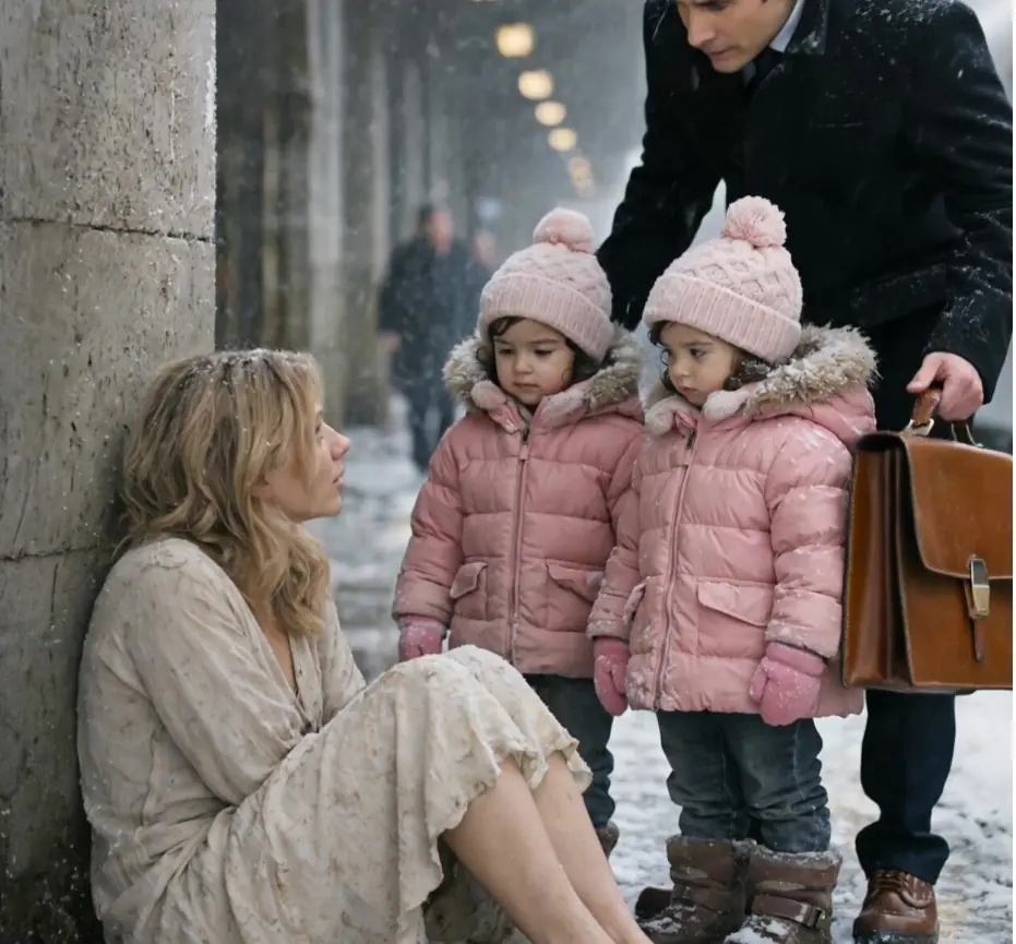 A Homeless Woman Was Shivering Barefoot at a Train Station… Until Two Little Girls Walked Up to Her and Changed Everything