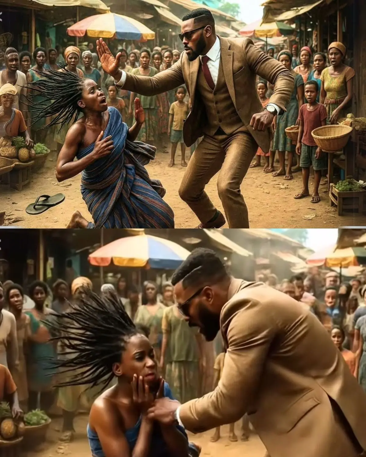 Billionaire slapped a poor girl in public without knowing who she was…