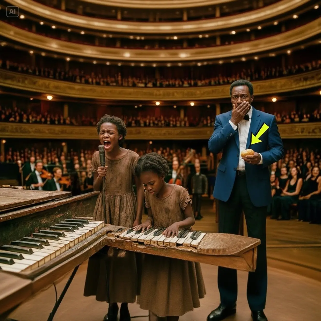 Twin Homeless Girls Asked to Sing in Exchange for a Loaf of Bread, and Everyone Laughed But When…