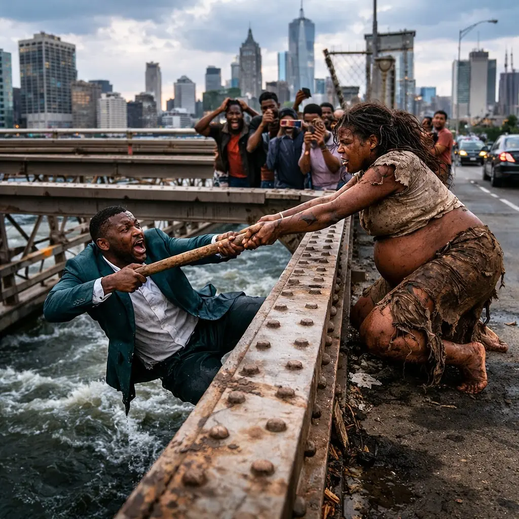 Billionaire Was About to Fall Into the River, Until a Homeless Pregnant Woman Saved Him