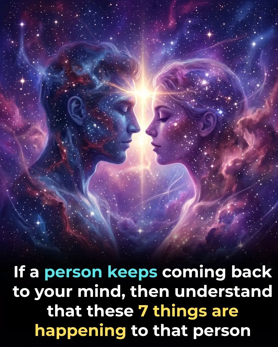 If a person keeps coming back to your mind,...
