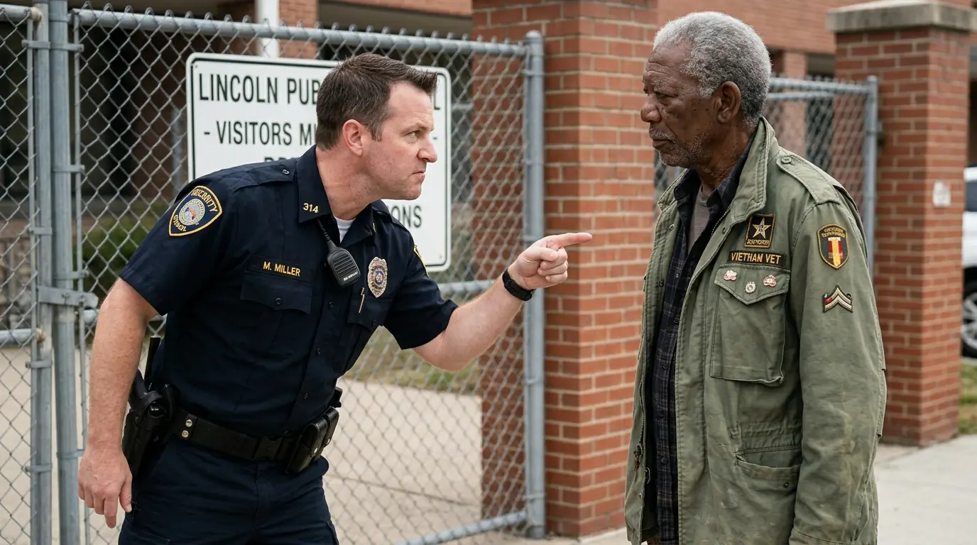 Security Guard Stopped a Veteran at the School Gate — Moments Later He Realized Who He Was Speaking