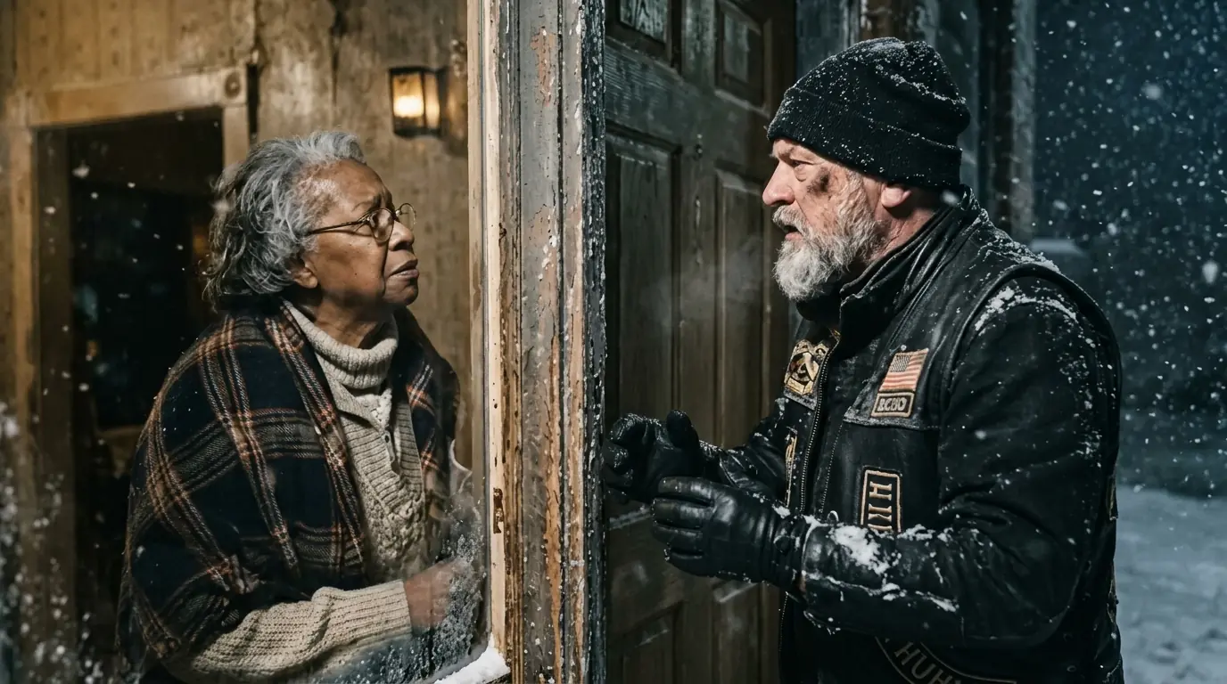 A 72-Year-Old Widow Opened Her Door in a Blizzard — What 9 Bikers Did Next Changed Everything