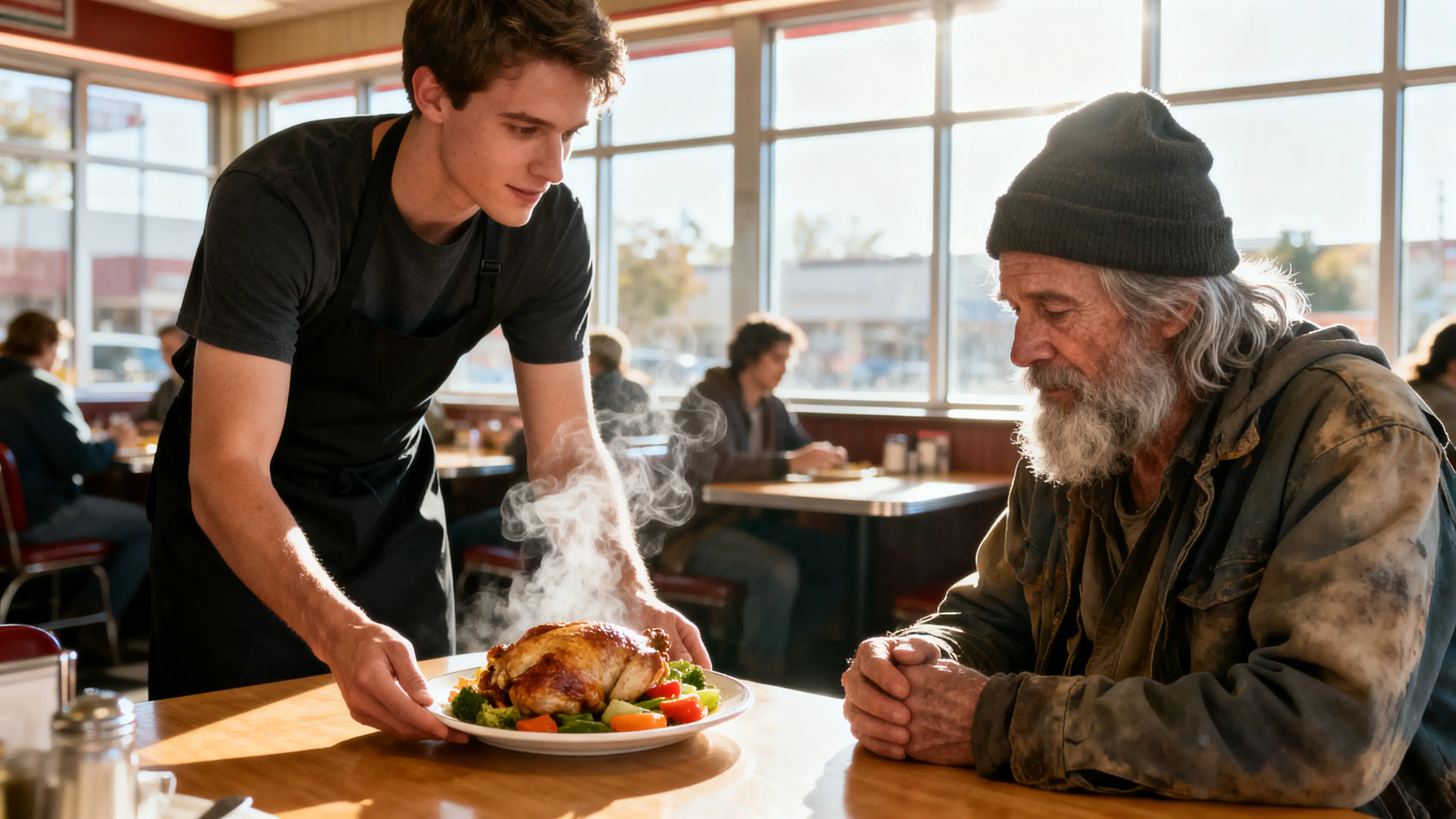The Waiter Paid For The Old Man's Meal - A Few Minutes Later, His Life Changed Forever.