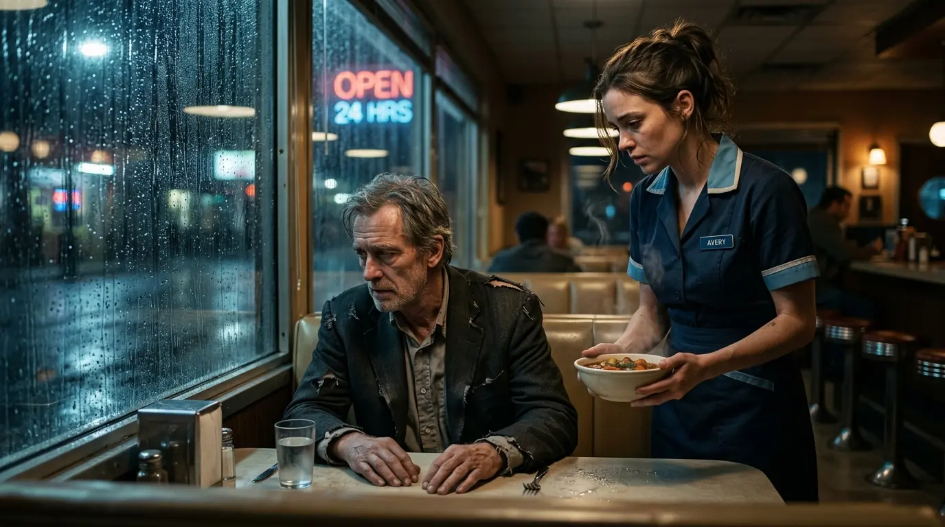 A WAITRESS HELPED A HUNGRY OLD MAN—WITHOUT KNOWING HIS TRUE IDENTITY