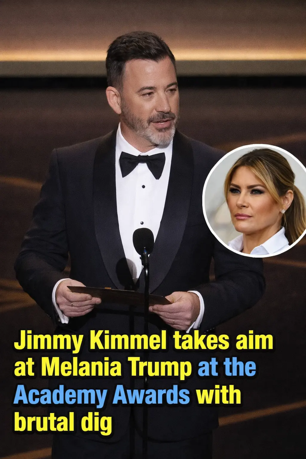 Jimmy Kimmel Sparks Controversy with "Brutal Dig" at Melania Trump During the Oscars