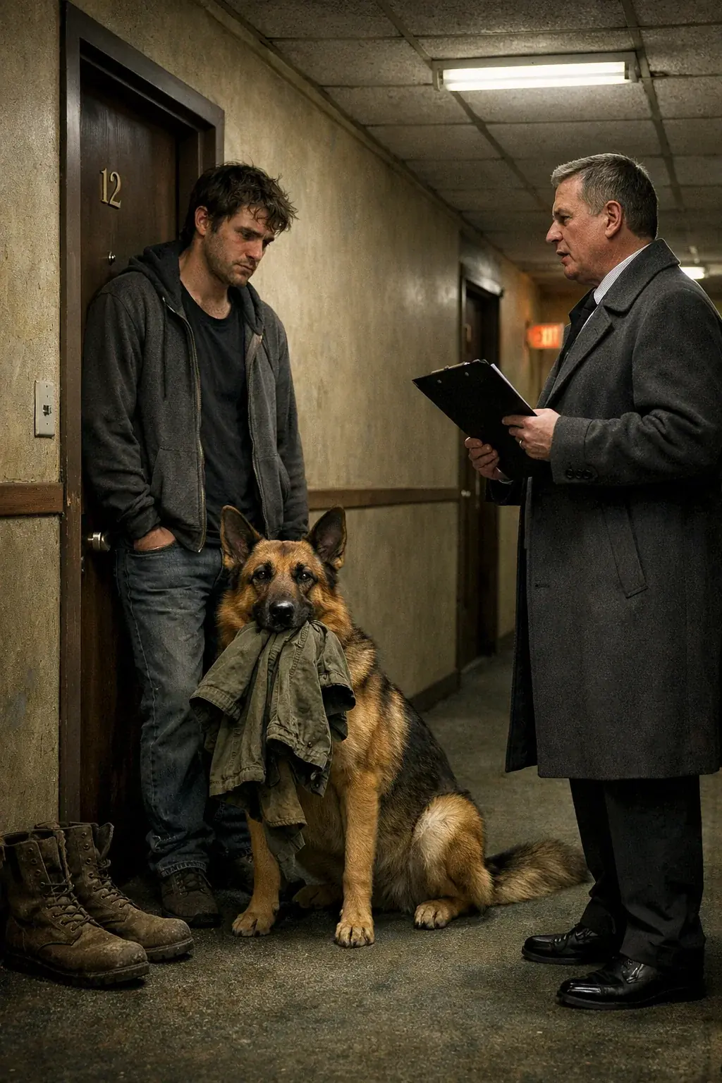 After the building manager coldly gave me just forty-eight hours to get rid of my late veteran brother’s grieving service dog, I made one decisive call for help—setting off consequences that ultimately turned the situation completely against him.