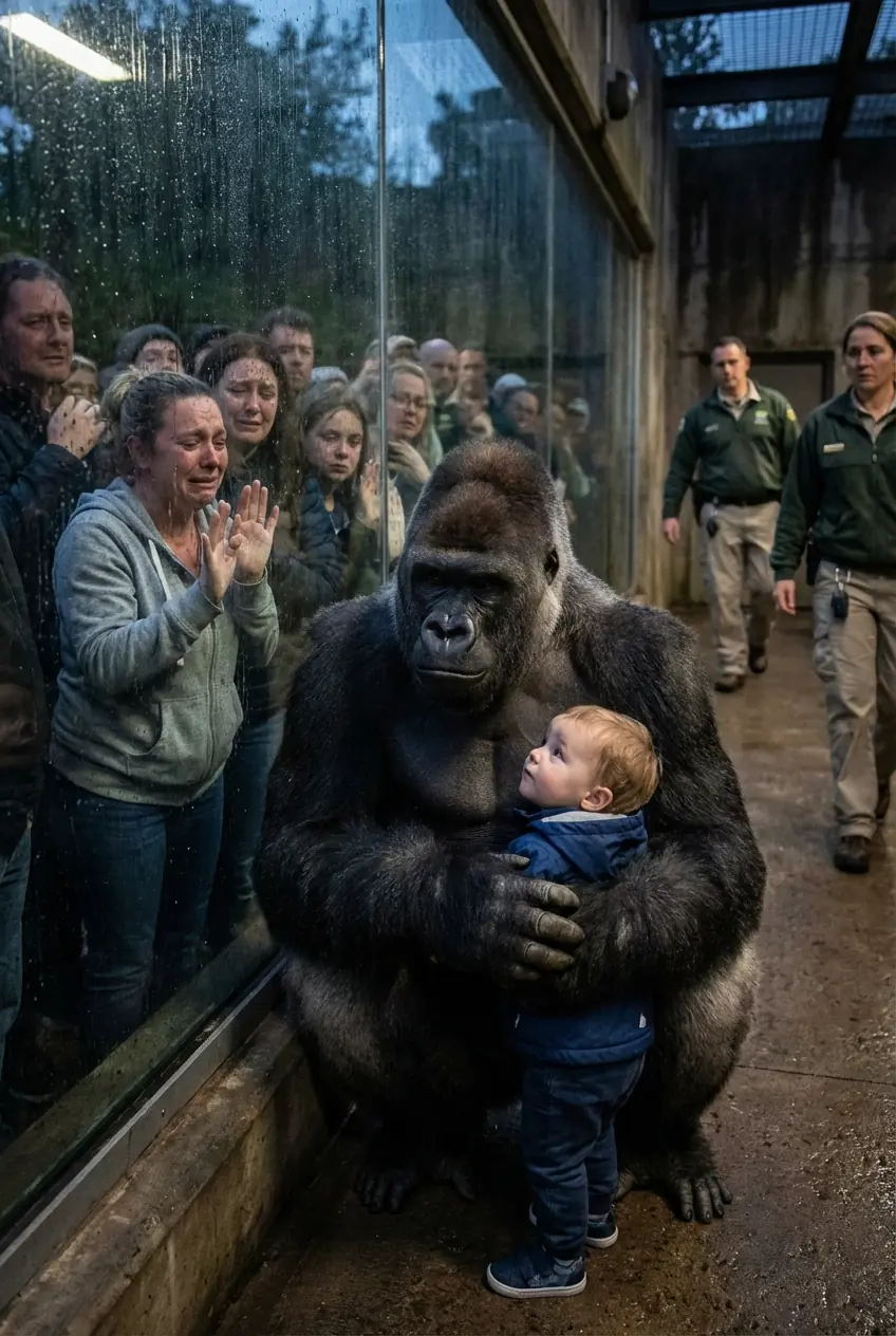 A child accidentally fell into a gorilla enclosure, sending the crowd into panic as people shouted in fear. But what happened in the tense moments that followed completely stunned everyone and defied what they expected to see.