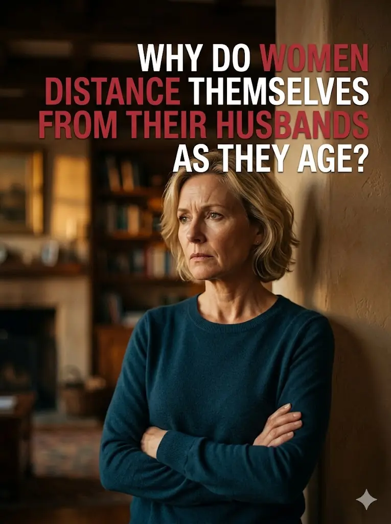 Why do women distance themselves from their husbands as they age?