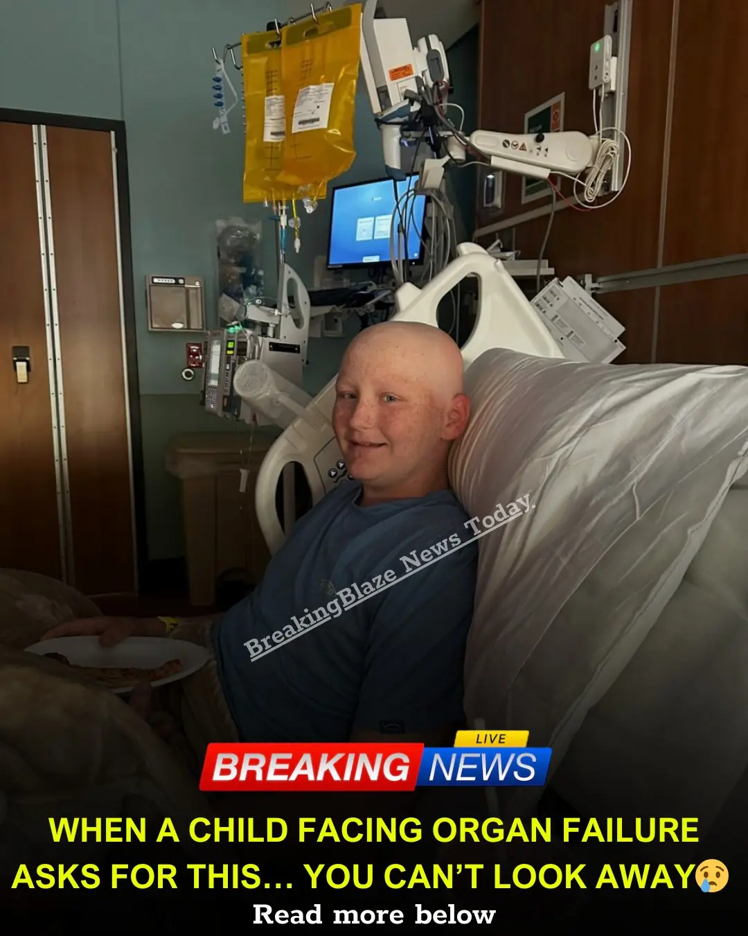 “DOCTORS SAY HIS KIDNEYS MAY NOT HOLD MUCH LONGER… BUT THIS MORNING, WILL WHISPERED: ‘I WANT MOM’S MAC AND CHEESE’ 😭❤️”.