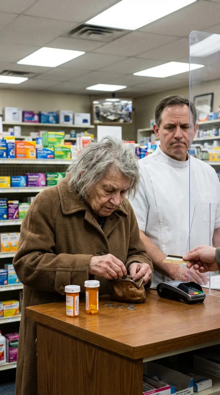 She stood trembling at the checkout, torn between paying for groceries or buying the heart medication she desperately needed. Before doubt could creep in and stop me, I quietly stepped forward and paid the bill with my card.