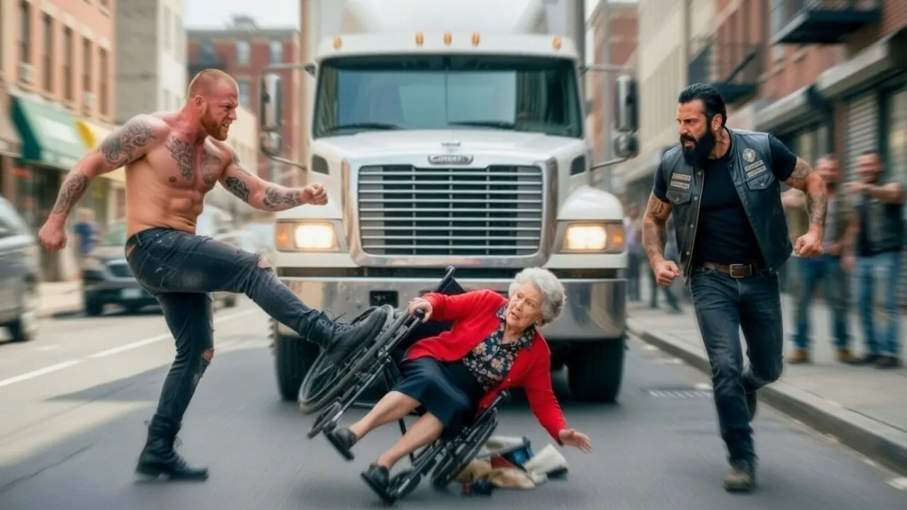 “D.i.e, Old Crip” They Kicked Old Lady’s Wheelchair— Then Paid Price When Her Hells Angels Son Arrived