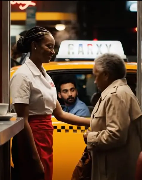 The Waitress Paid For A Taxi For An Elderly Woman… 1 Hour Later She Was In Shock When The Hells…
