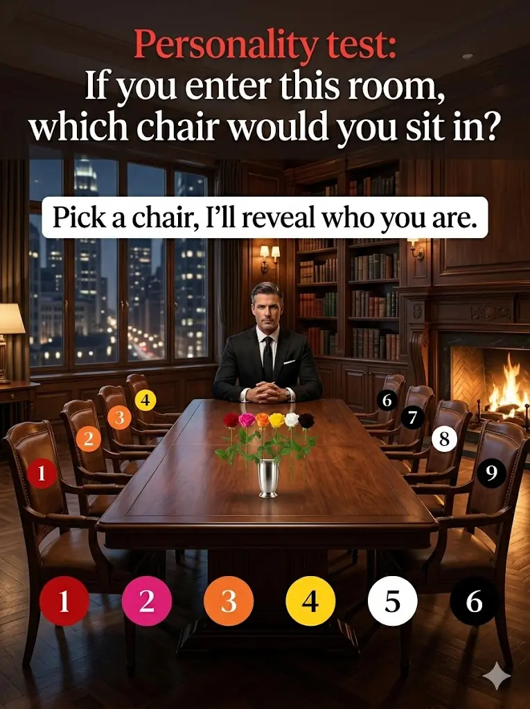 If you enter this room, which chair would you sit in?