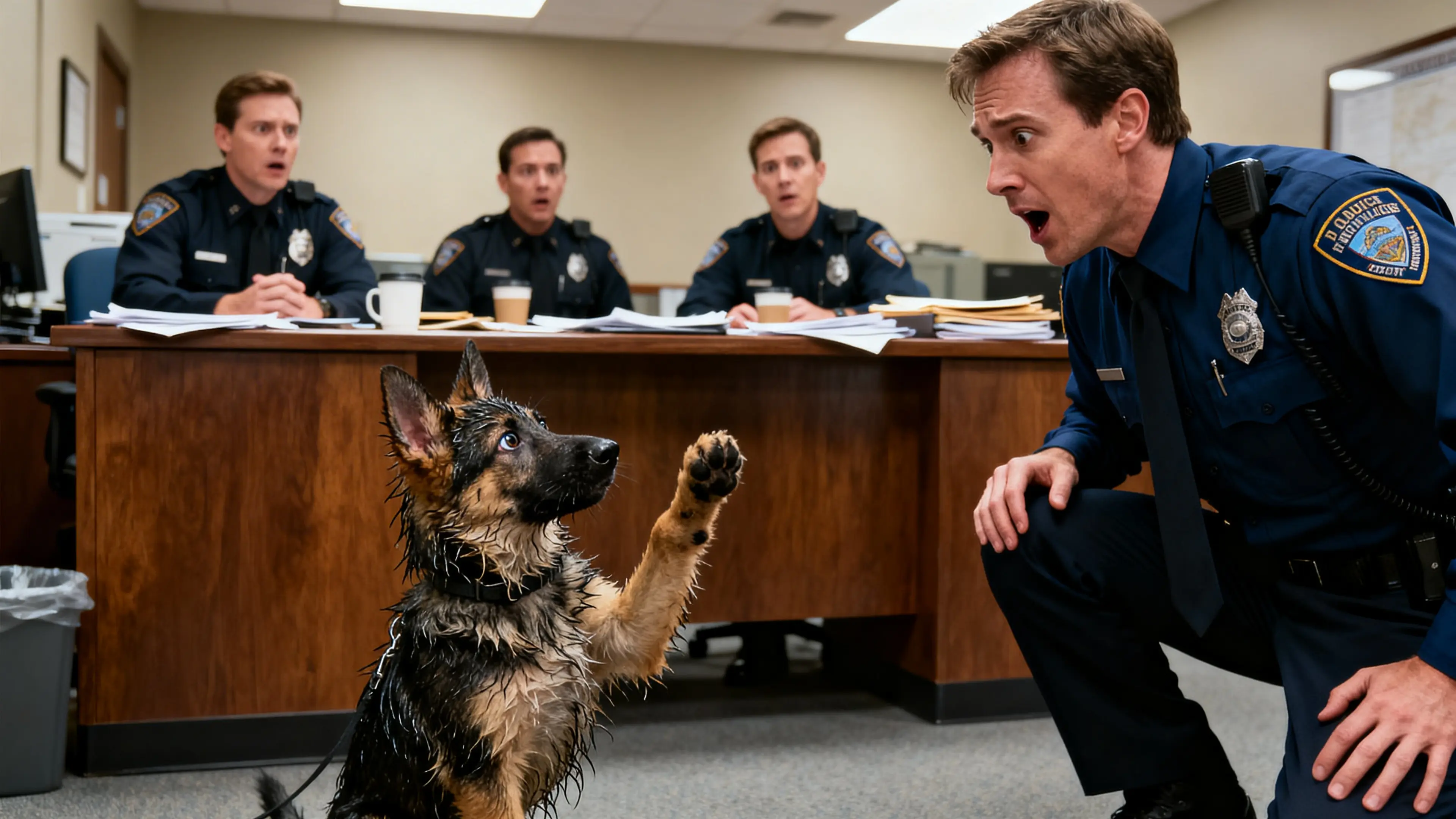 A Stray Puppy Ran Into A Police Station For Help - What Officer Found Next Left All Heartbroken