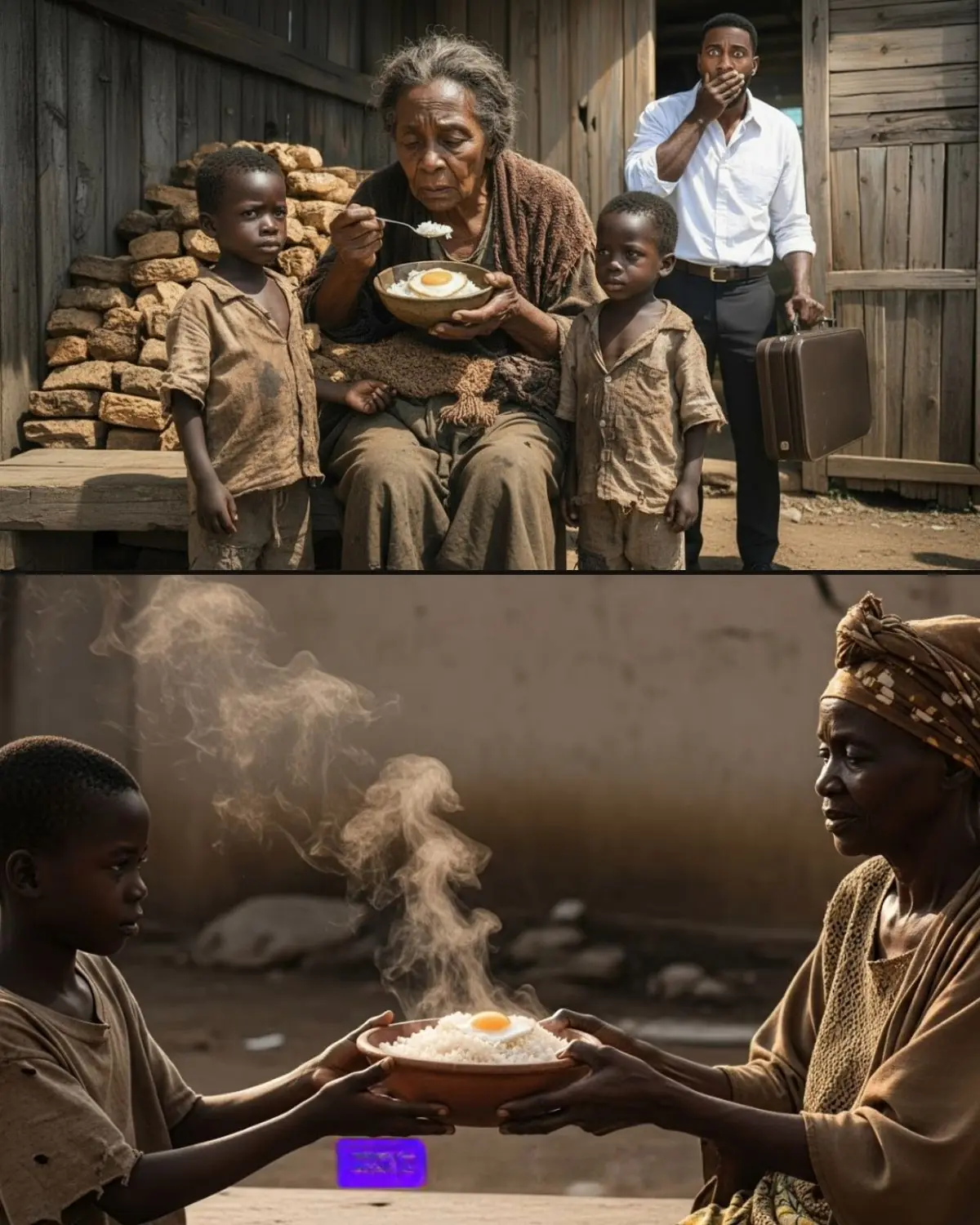 Billionaire Came From Abroad and Found His Mother Raising His 10yrs Old Twins in an Abandoned House