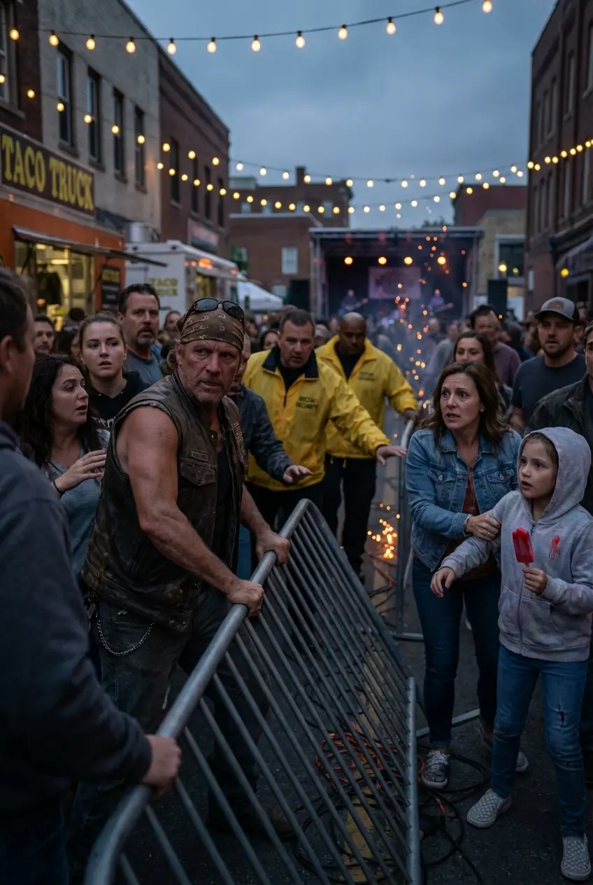 ries A biker suddenly ripped apart a safety barrier during a crowded public event, leaving onlookers shocked and assuming the worst. But what seemed like sabotage actually concealed a far more urgent and dangerous truth unfolding behind the scenes.