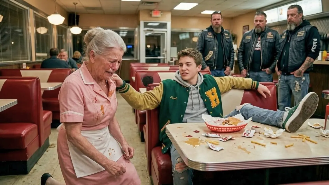 Rich Teen Spit On A Waitress — He Didn’t Know 10 Hells Angels Were Behind Him