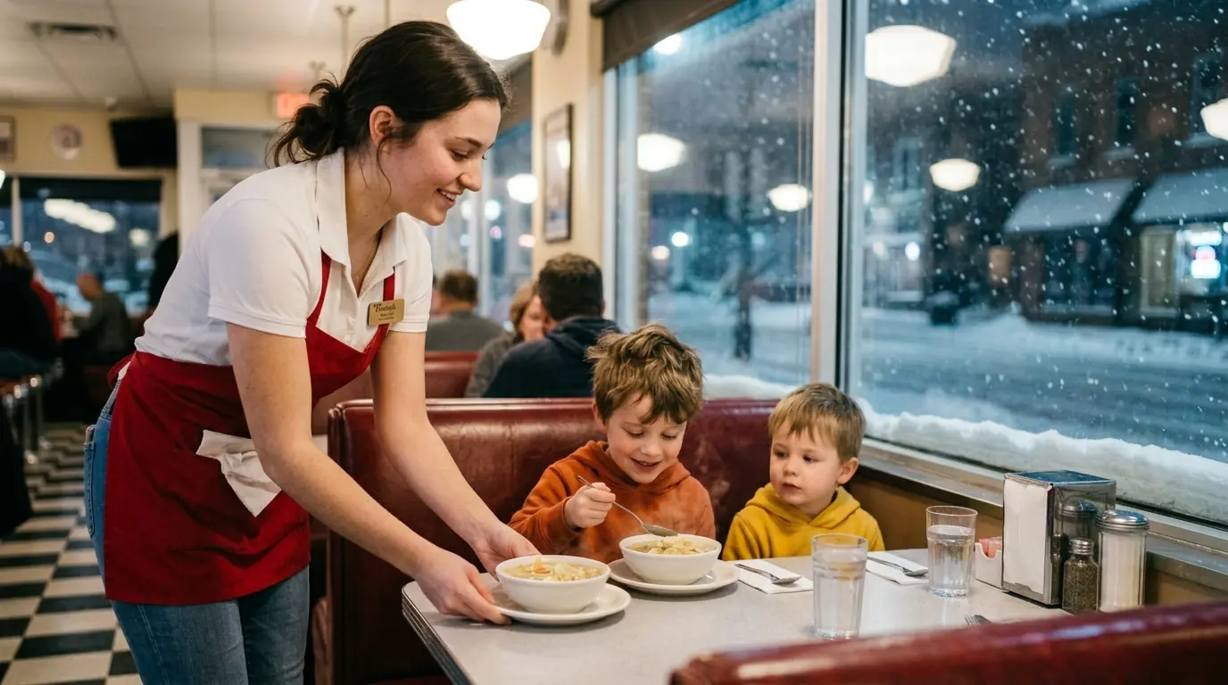 Waitress Shelters Two Freezing Hungry Boys—Next Day, A CEO Claims Her As His Wife