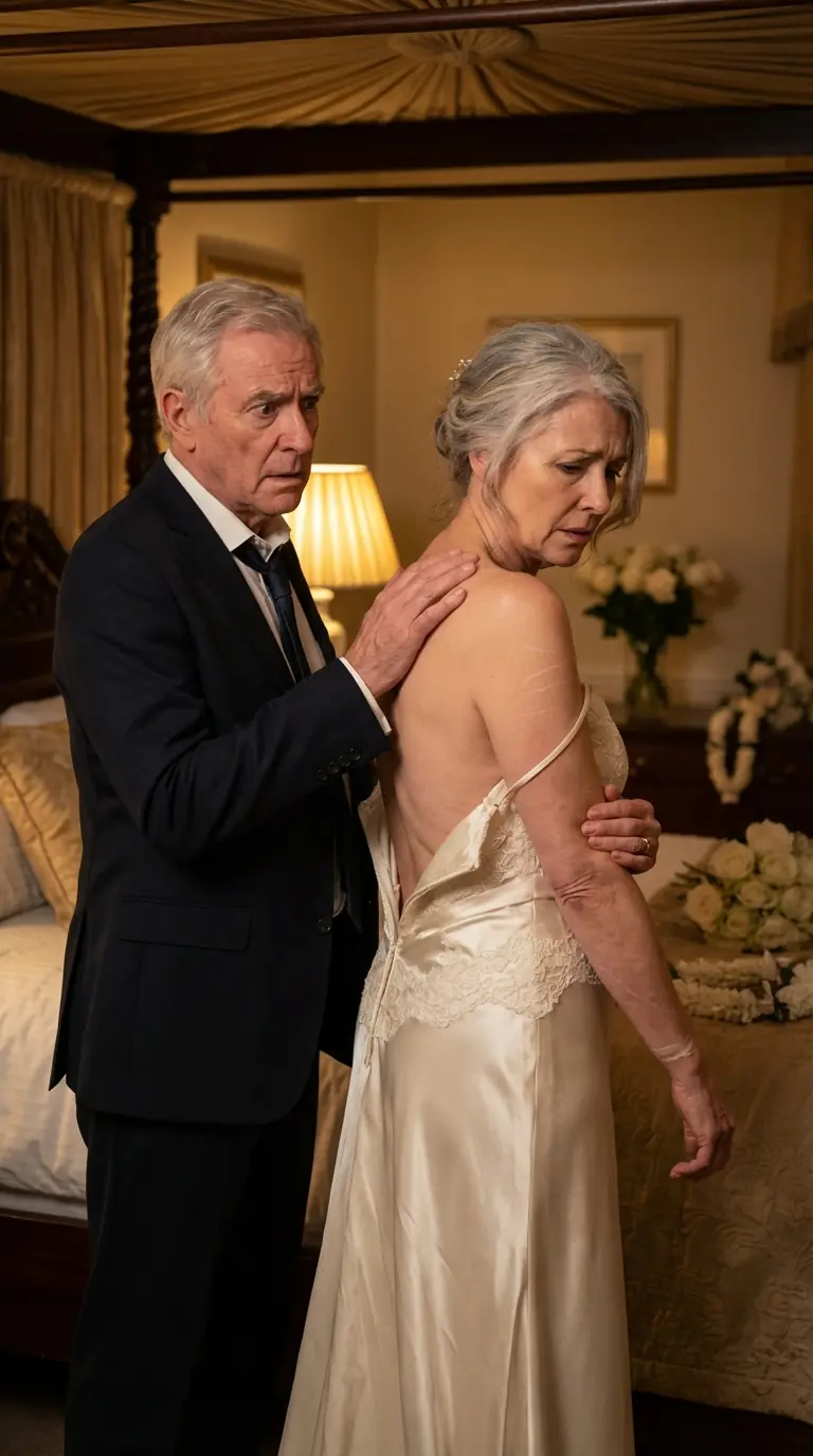 At 61, I finally married the man who was once my first love. But on our wedding night, as I slipped out of my traditional bridal gown, something I saw left me shocked, heartbroken, and questioning everything I thought knew.