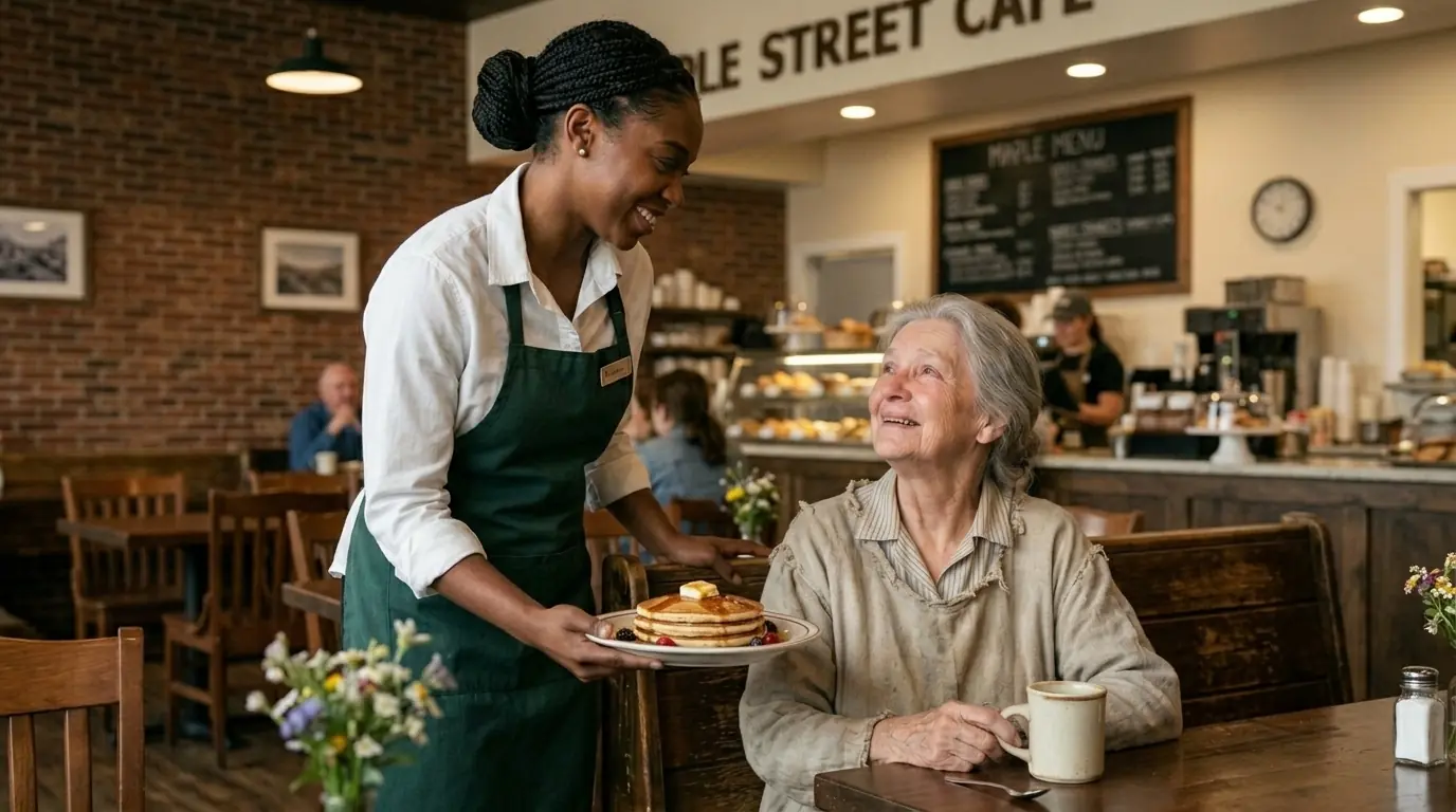 She Bought Breakfast for a Poor Old Woman Every Morning — One Day, the Truth Changed Everything
