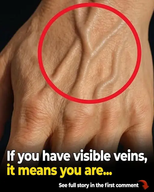 If you have visible veins it means you are...