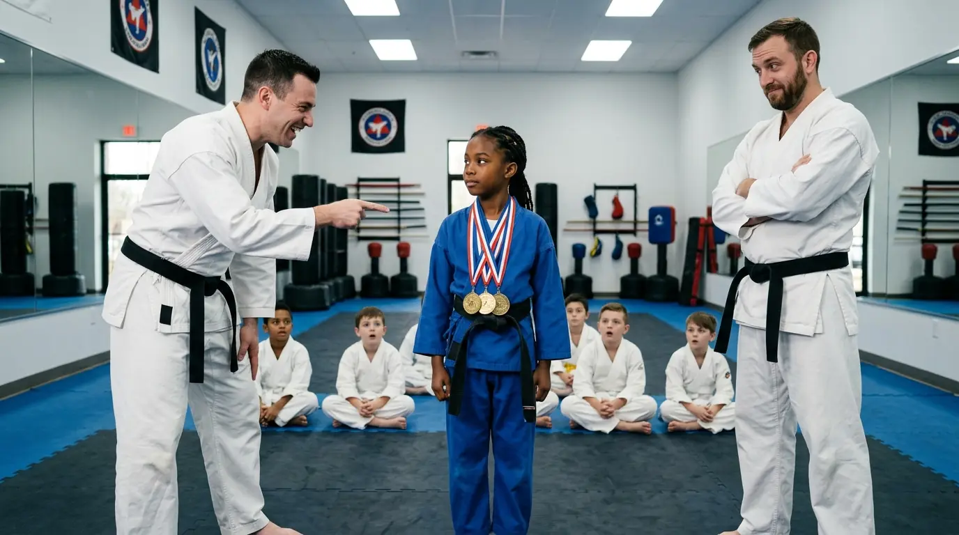 Black Belts Laugh At Black Little Girl At Karate Class — Unaware She Is A Karate Black Belt Champion