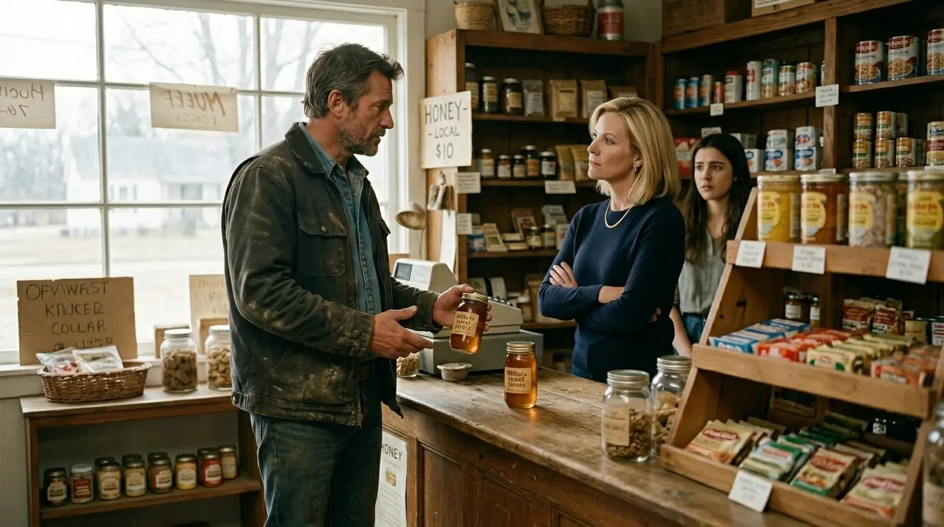 She Was Humiliated for “Not Belonging” at the Farmers Market — By Nightfall, She Discovered the Man She Defended Owned Everything Beneath It