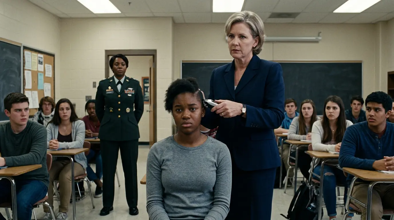 Administrator Shaved Student's Head—Then a Military Officer Walked Into Her Office