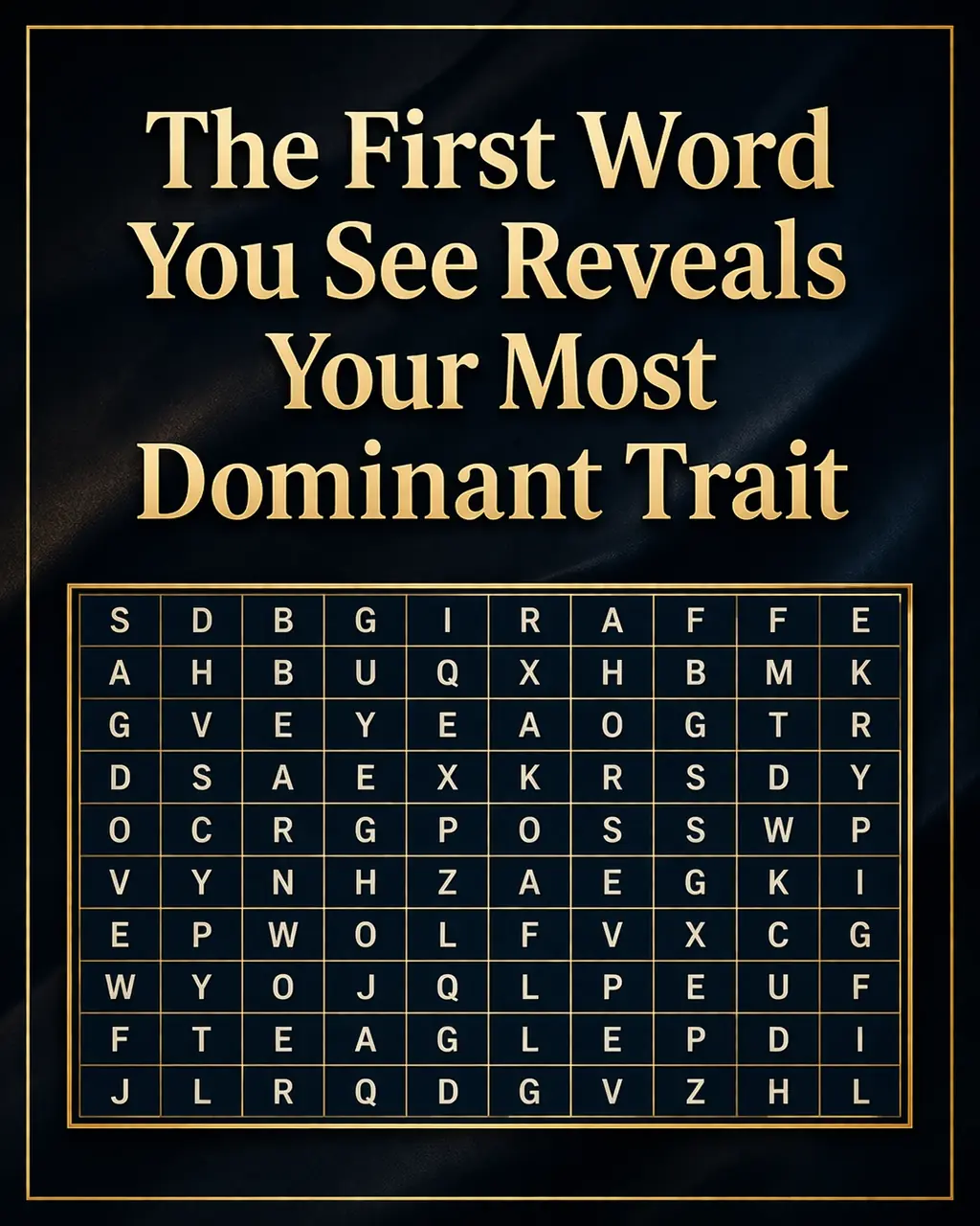The First Word You See Reveals Your Most Dominant Trait: A Deep Dive Into Your Subconscious