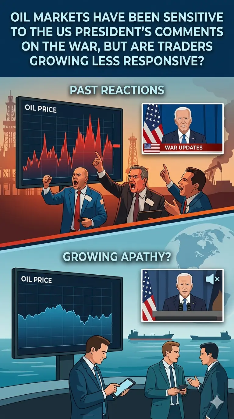 Oil Markets React to U.S. President’s War Comments — But Traders Remain Cautious